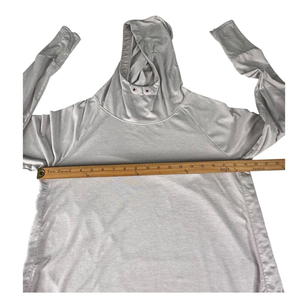 Athleta Uptempo Hoodie Soft ‎ Sweatshirt Thumb Holes Size Medium Gray - Picture 6 of 13
